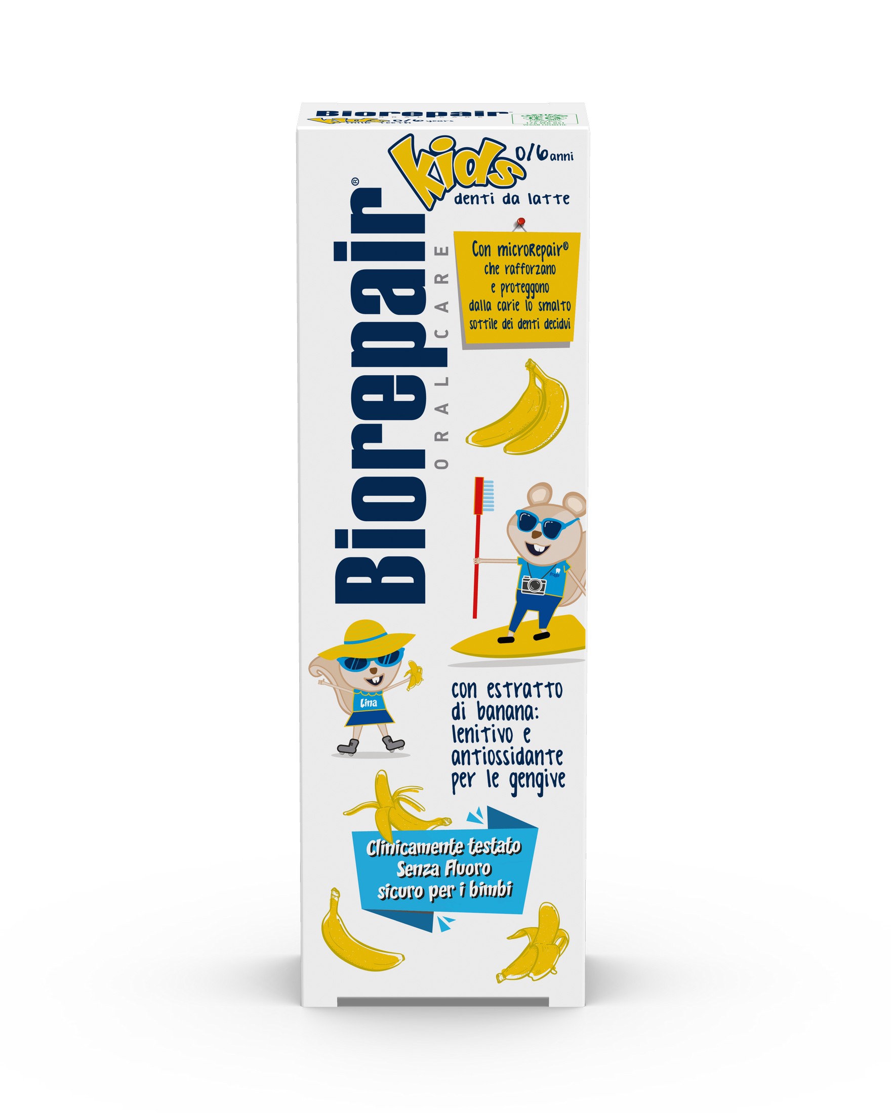 BioRepair Kids Banana 0-6 dětská zubní pasta 50 ml