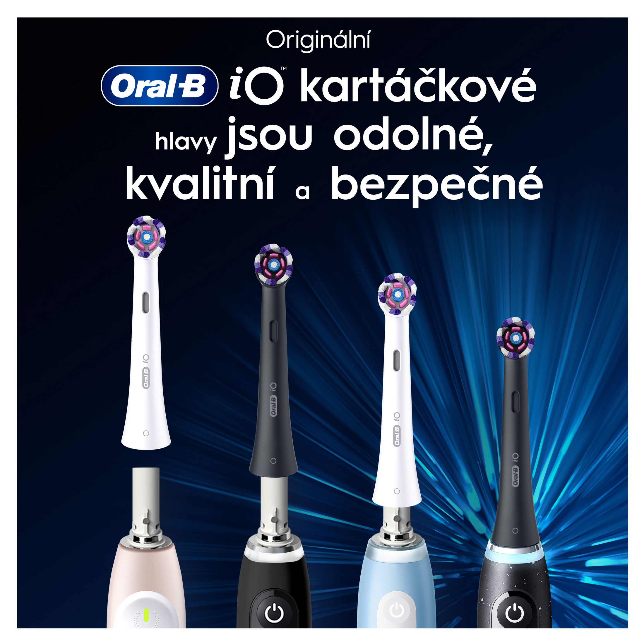 Oral-B iO Radiant White Black náhradní hlavice 4+4 ks