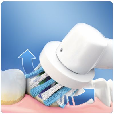 Obrázek ORAL-B Vitality 100 CrossAction bílý elektrický zubní kartáček s technologií braun (2)