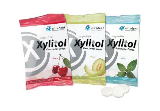 Miradent Xylitol pastilky TŘEŠEŇ 26 ks