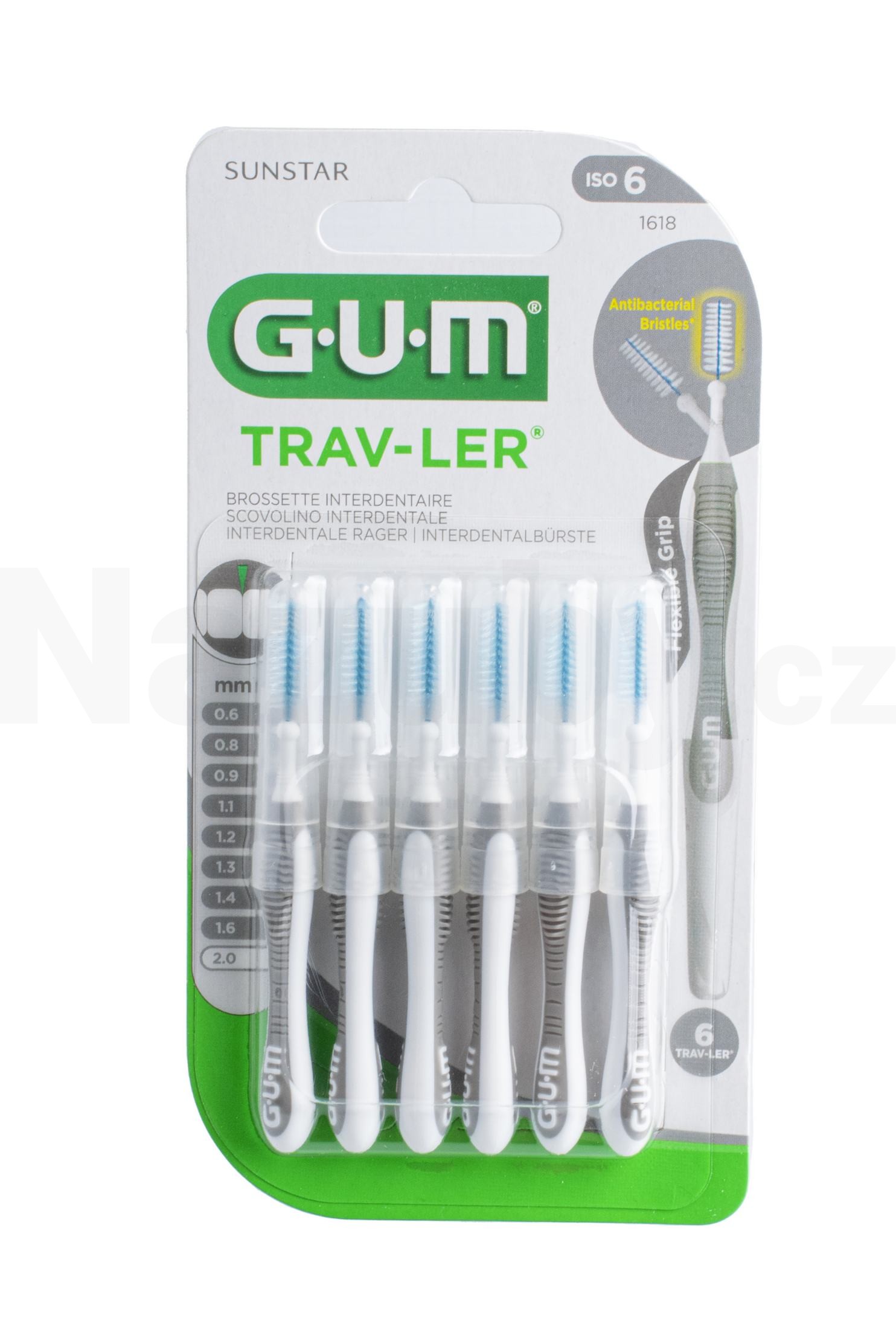GUM Trav-Ler mezizubní kartáčky 2,0 mm 6 ks