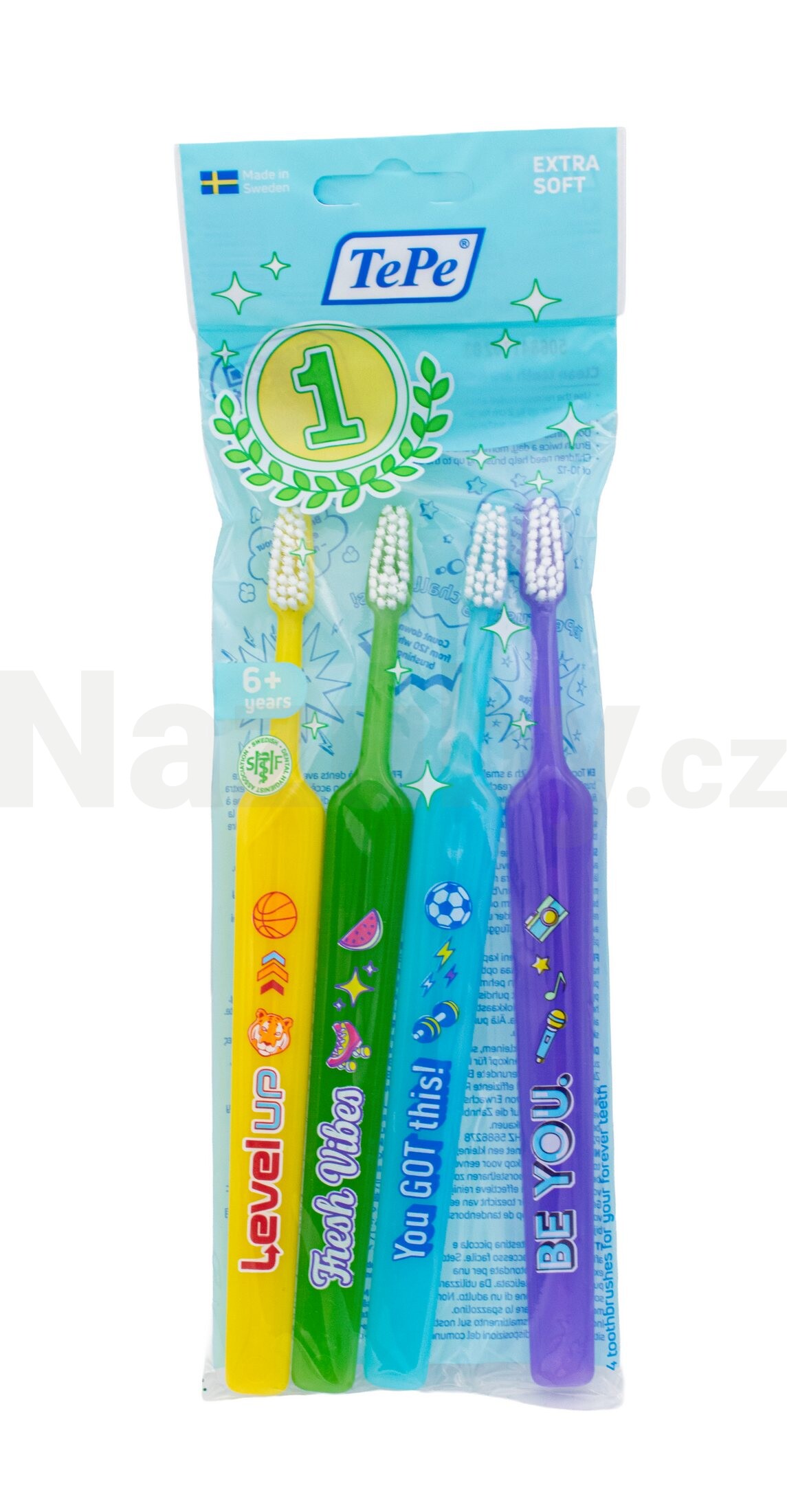 Fotografie TEPE Kids ZOO Extra Soft dětské zubní kartáčky 4 ks/bal. TePe