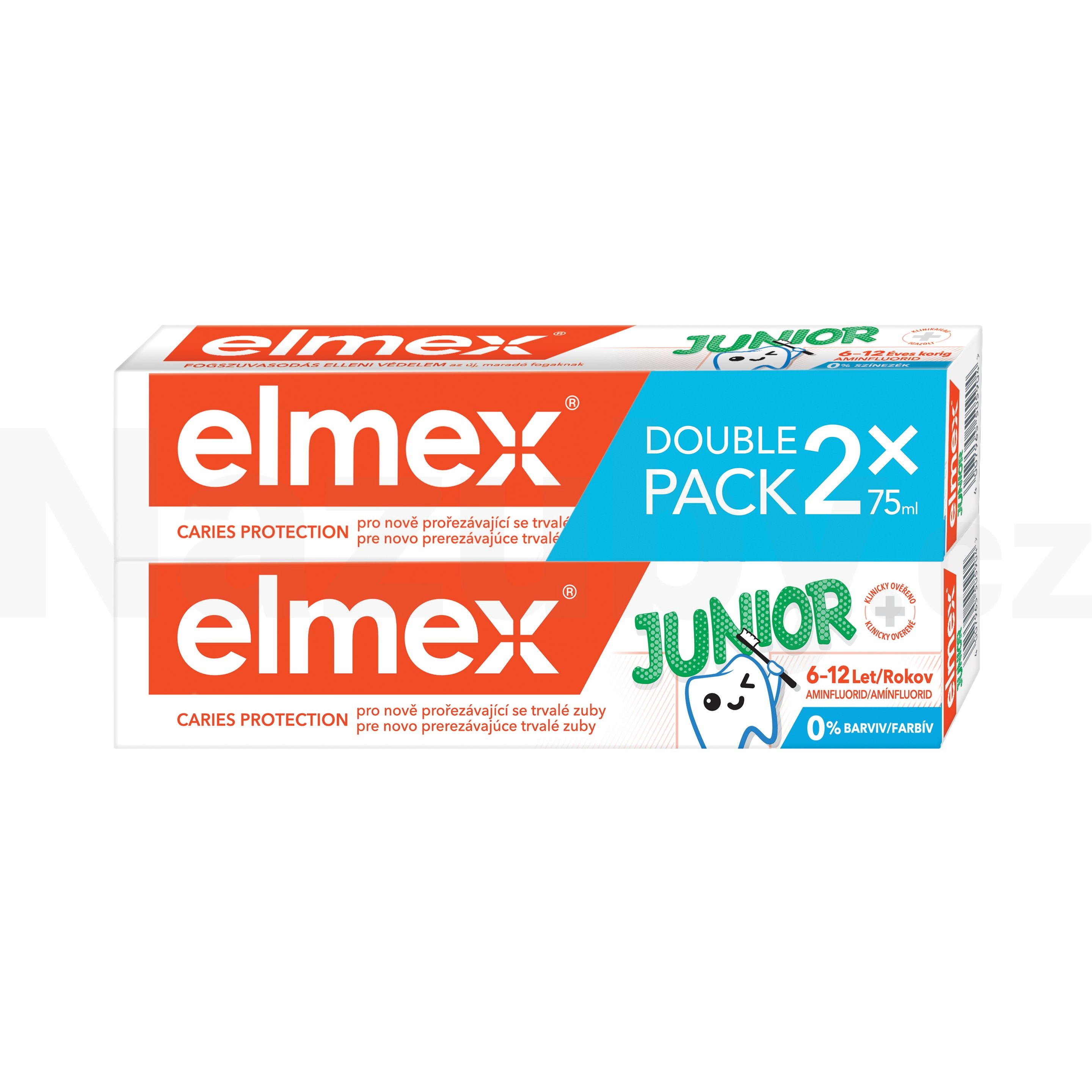 Fotografie Elmex Junior 12 let duopack zubní pasta 2 x 75 ml