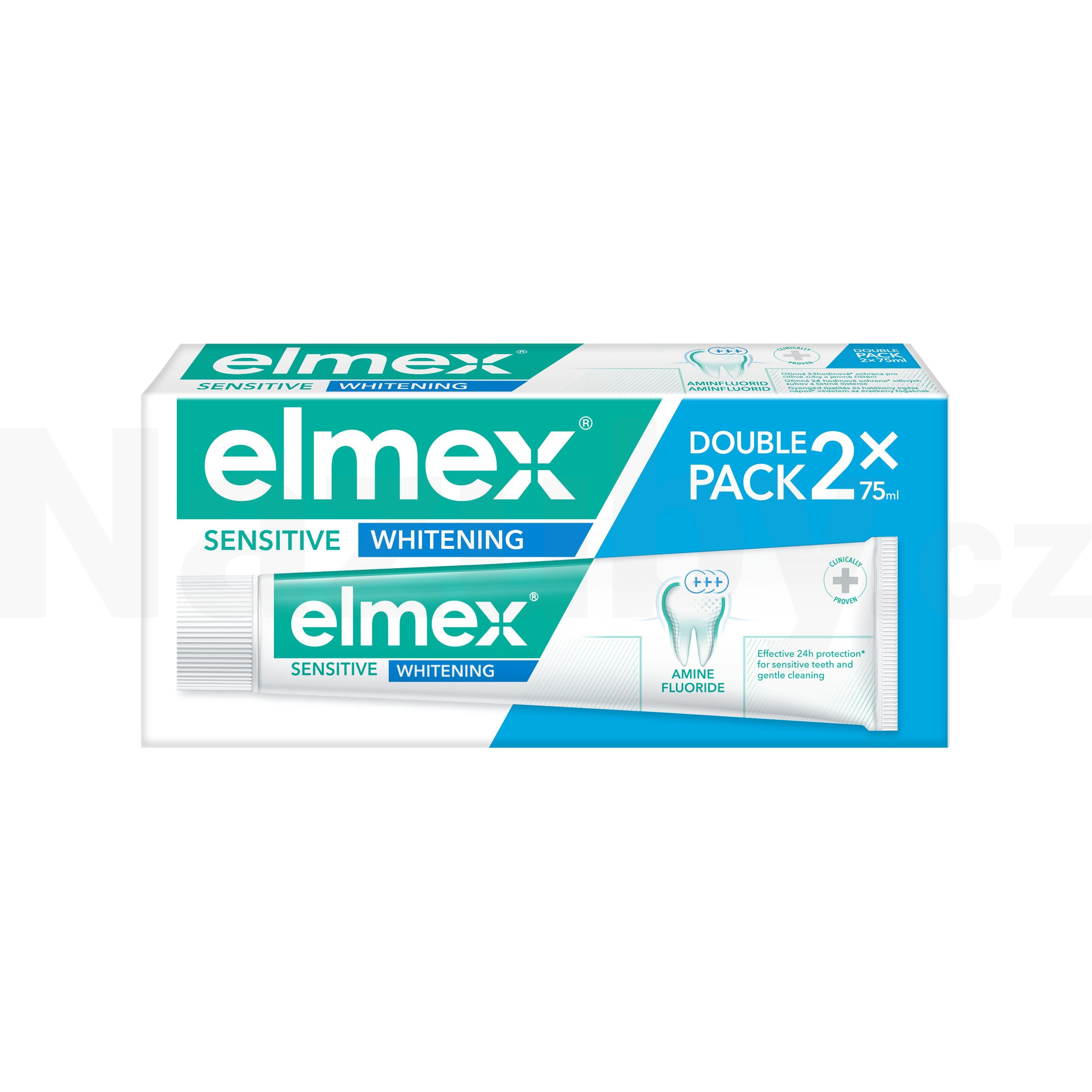 Fotografie Elmex Sensitive Whitening zubní pasta 2 x 75 ml