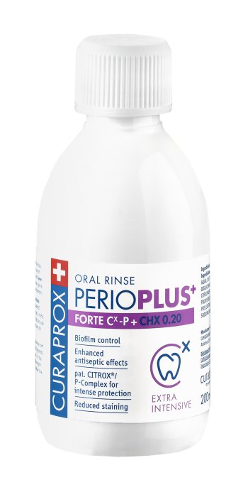Fotografie Curaprox Ústní voda PerioPlus+ Forte (Oral Rinse) 200 ml Curaprox A132:kCX140