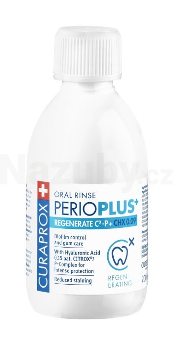 Fotografie Curaprox Regenerační ústní voda PerioPlus+ Regenerate (Oral Rinse) 200 ml Curaprox A132:kCX142