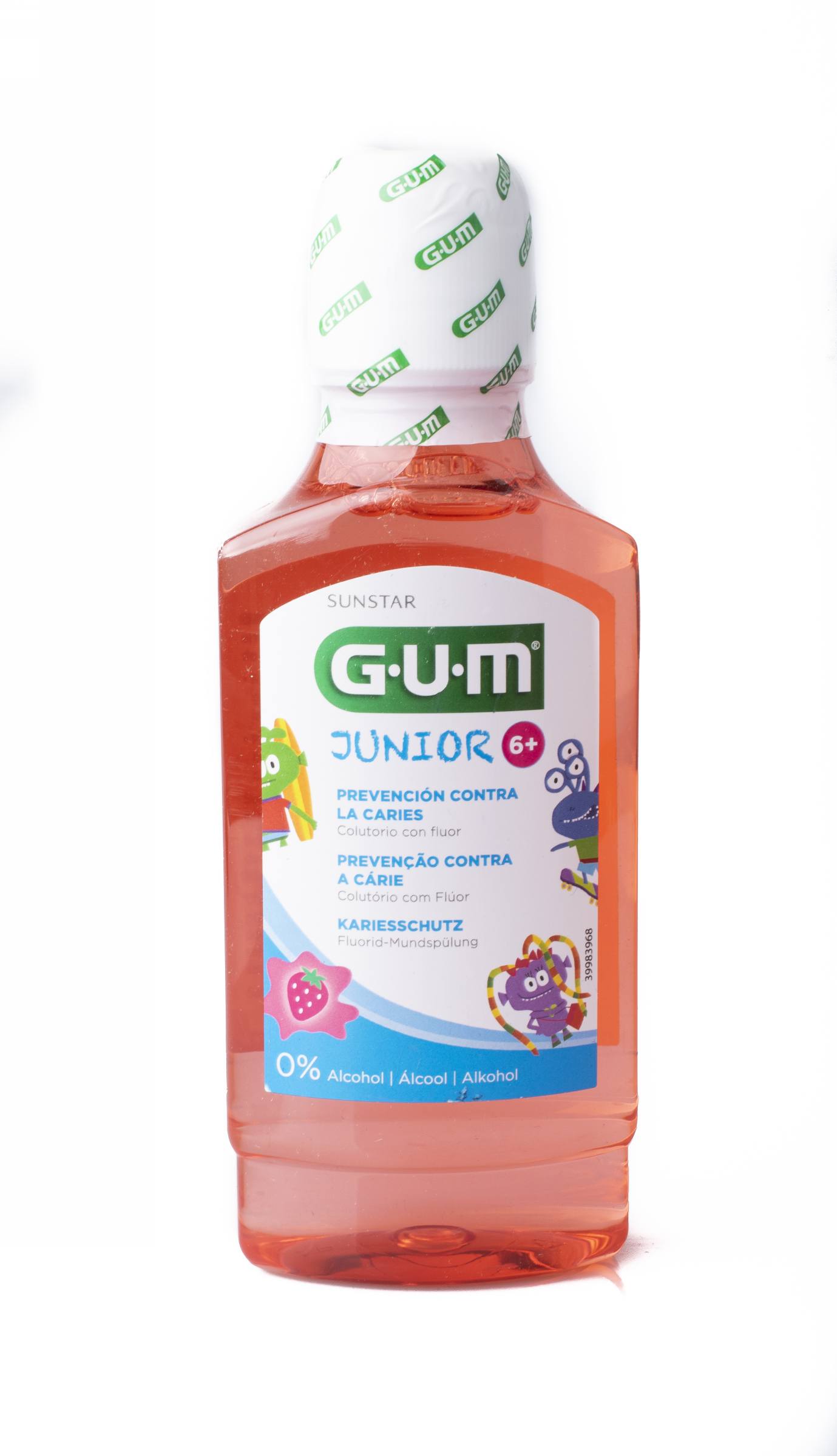GUM Junior Strawberry ústní voda 300 ml