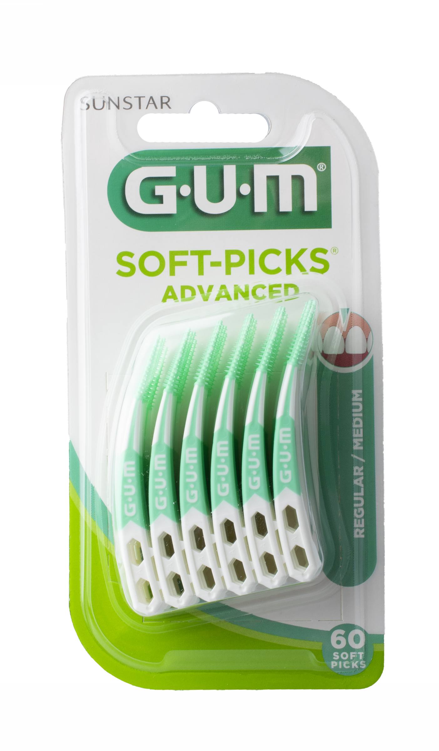 GUM Soft Picks Advanced Regular mezizubní kartáčky 60 ks