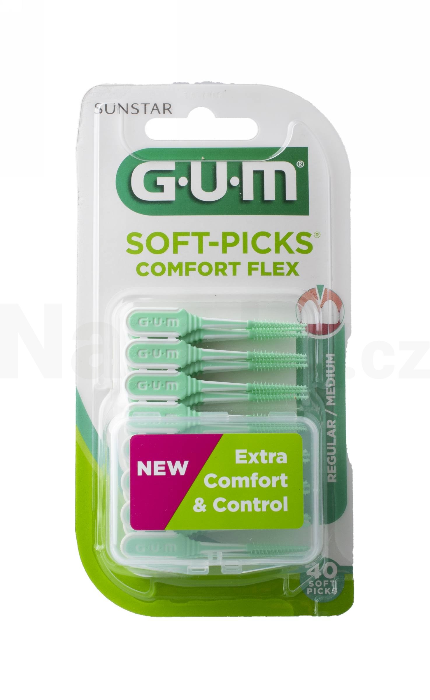 GUM Soft Picks Comfort Flex Medium mezizubní kartáčky 40 ks