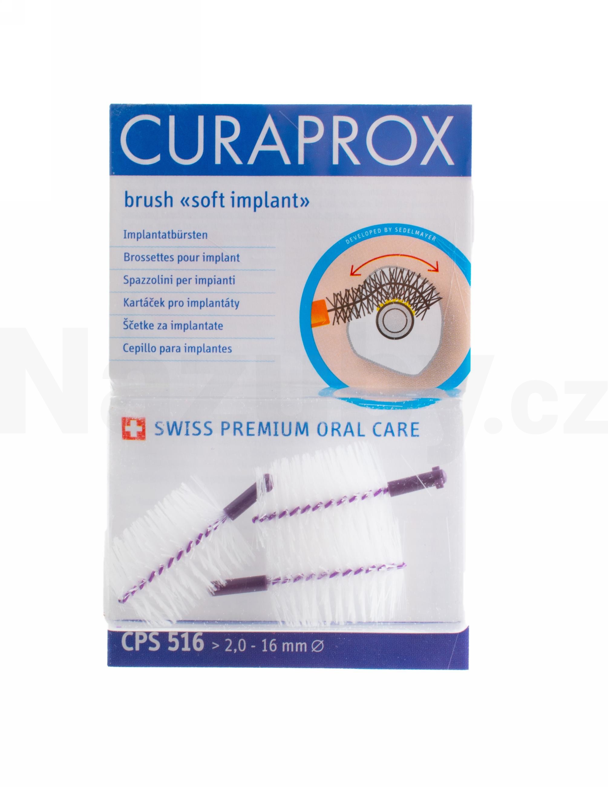 Curaprox CPS 516 Soft Implant mezizubní kartáček 3 ks