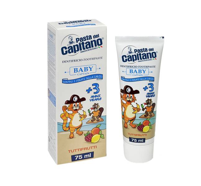 Pasta del Capitano Baby Tutti-Frutti dětská zubní pasta 75 ml