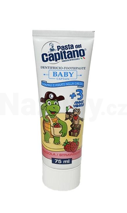 Pasta del Capitano Baby Strawberry dětská zubní pasta 75 ml