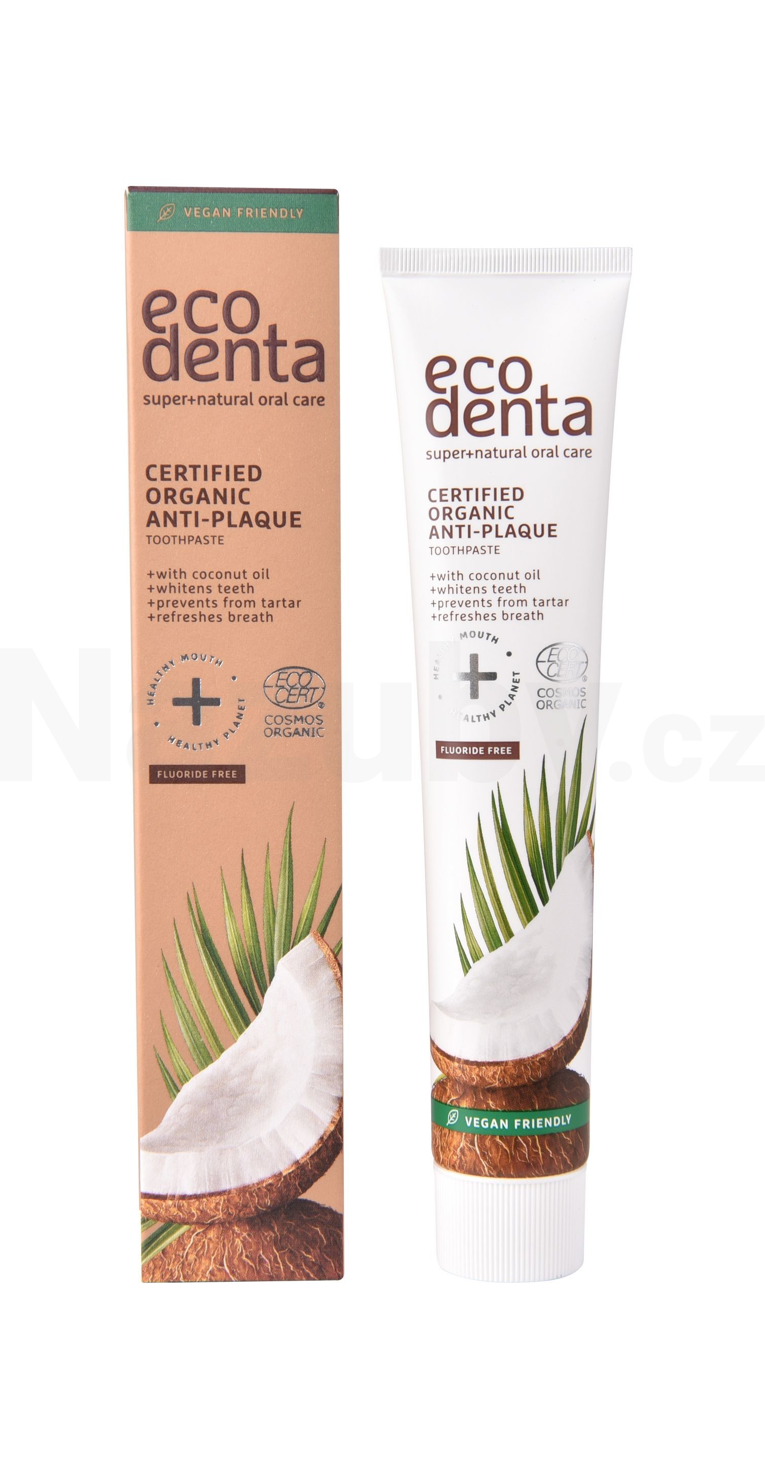 Ecodenta Organic Anti-Plaque Coconut Oil zubní pasta 75 ml