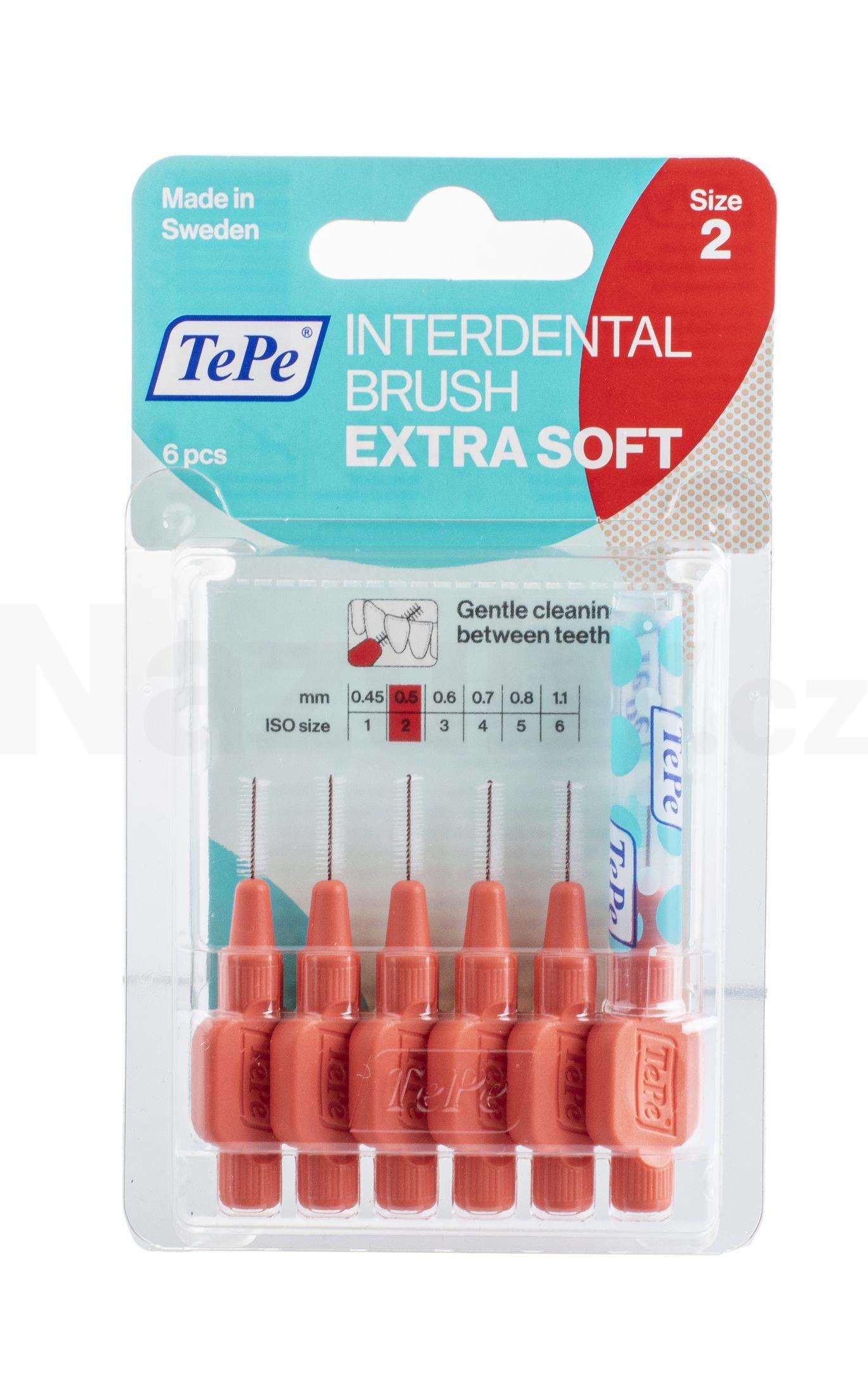 TePe Extra Soft 0,5 mezizubní kartáček červený 6 ks