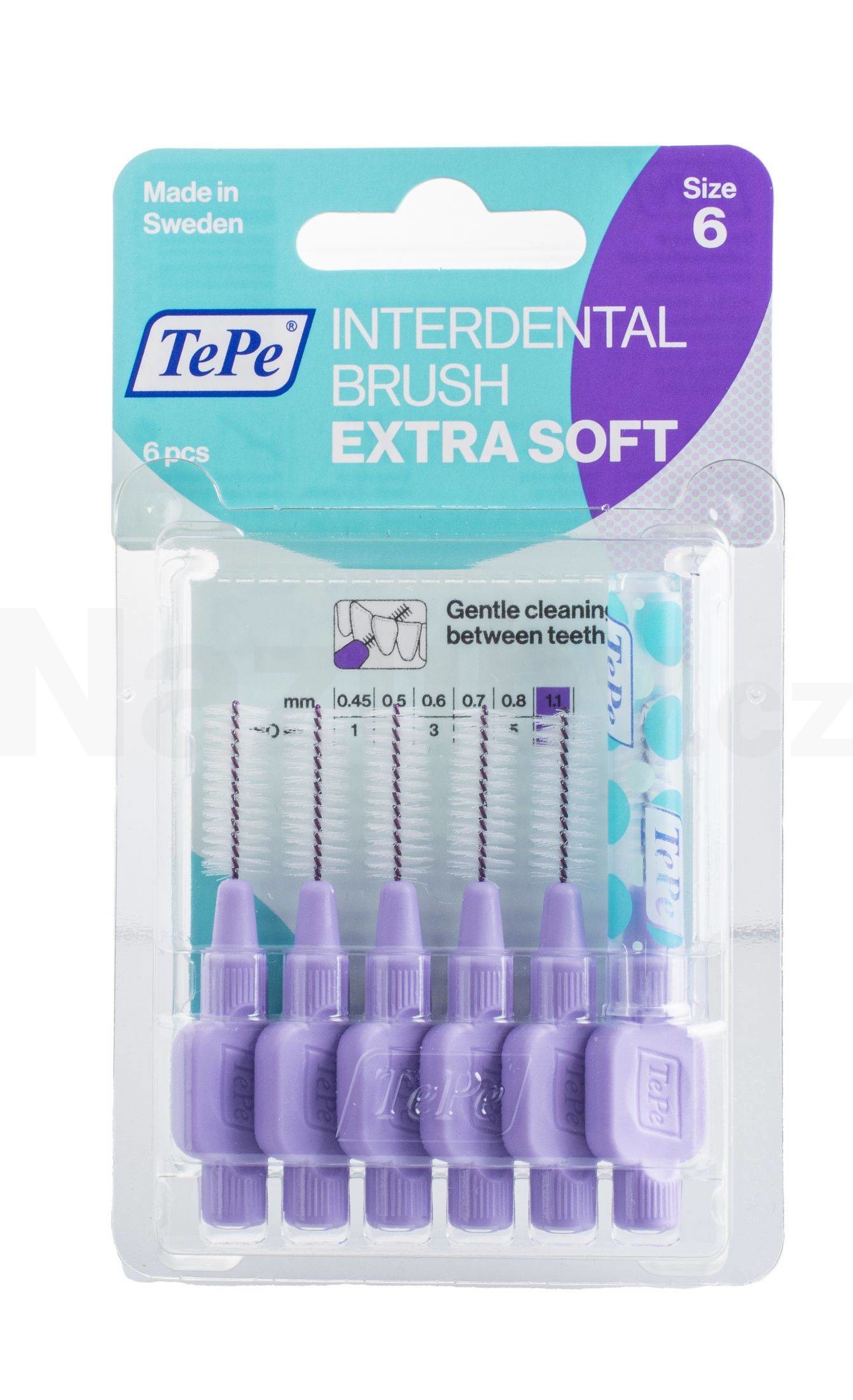 TePe Extra Soft 1,1 mezizubní kartáček fialový 6 ks