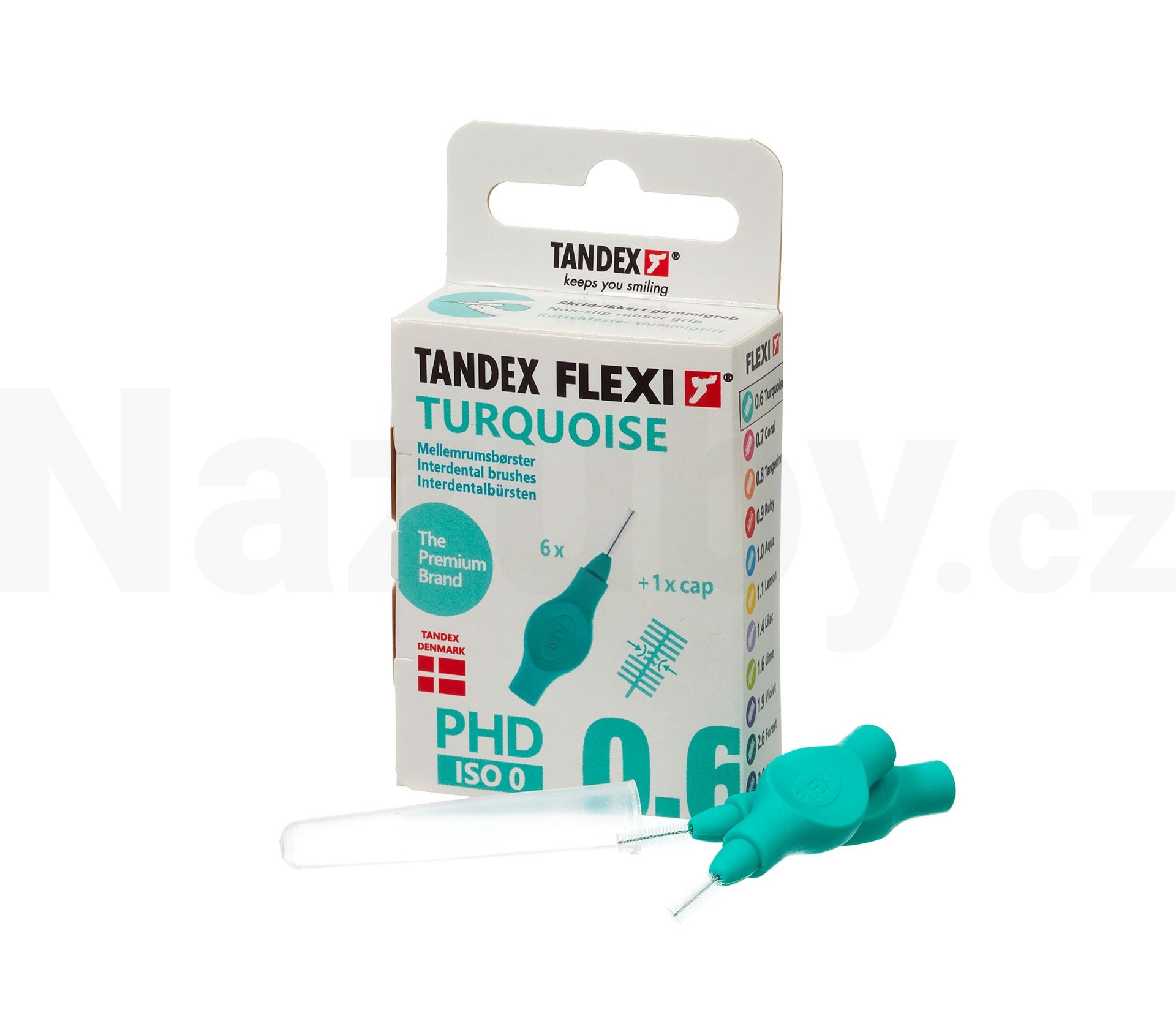 Tandex Flexi 0,6 Turquoise mezizubní kartáček 6 ks