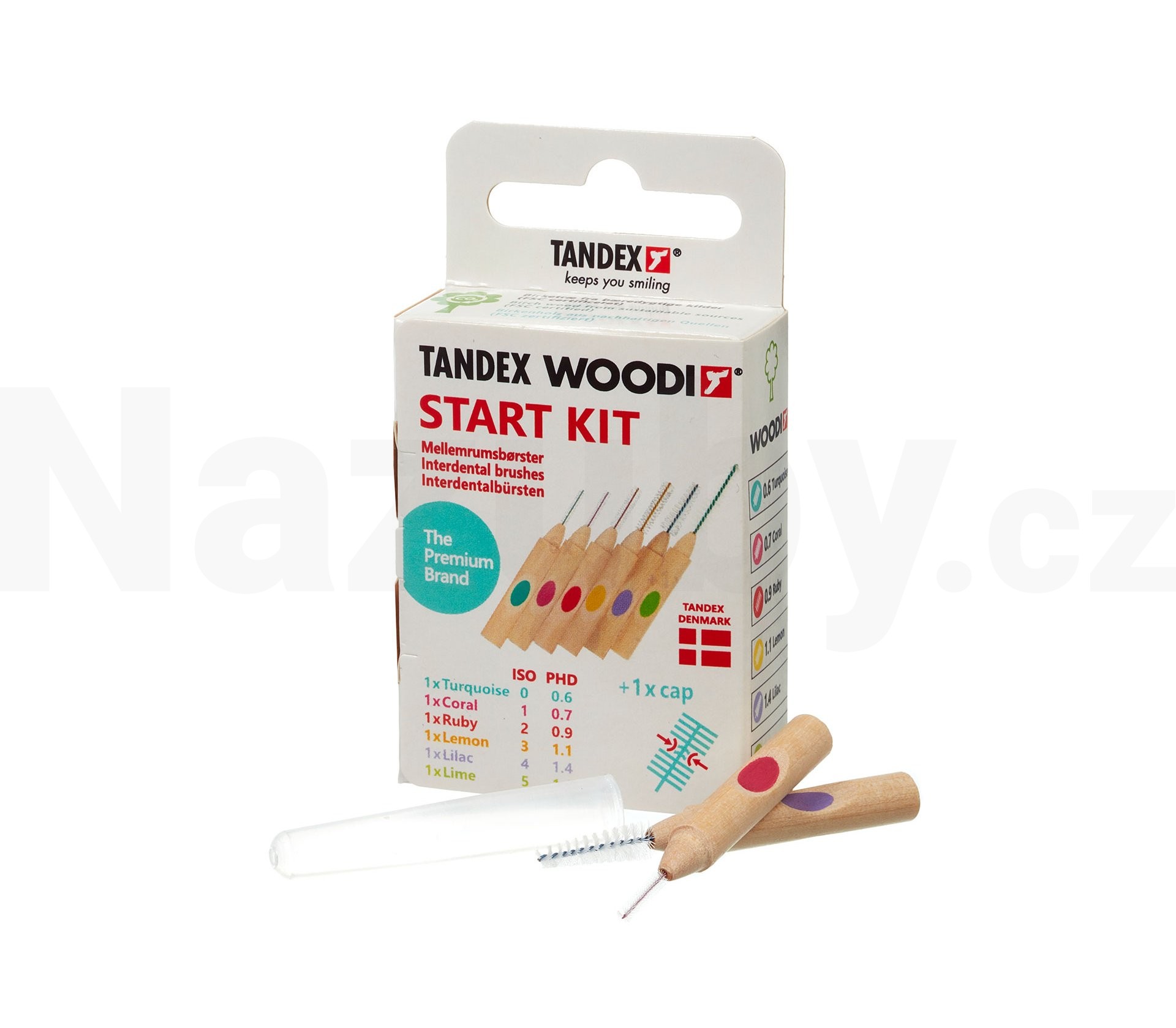 Tandex Woodi Start Kit mezizubní kartáček 6 ks