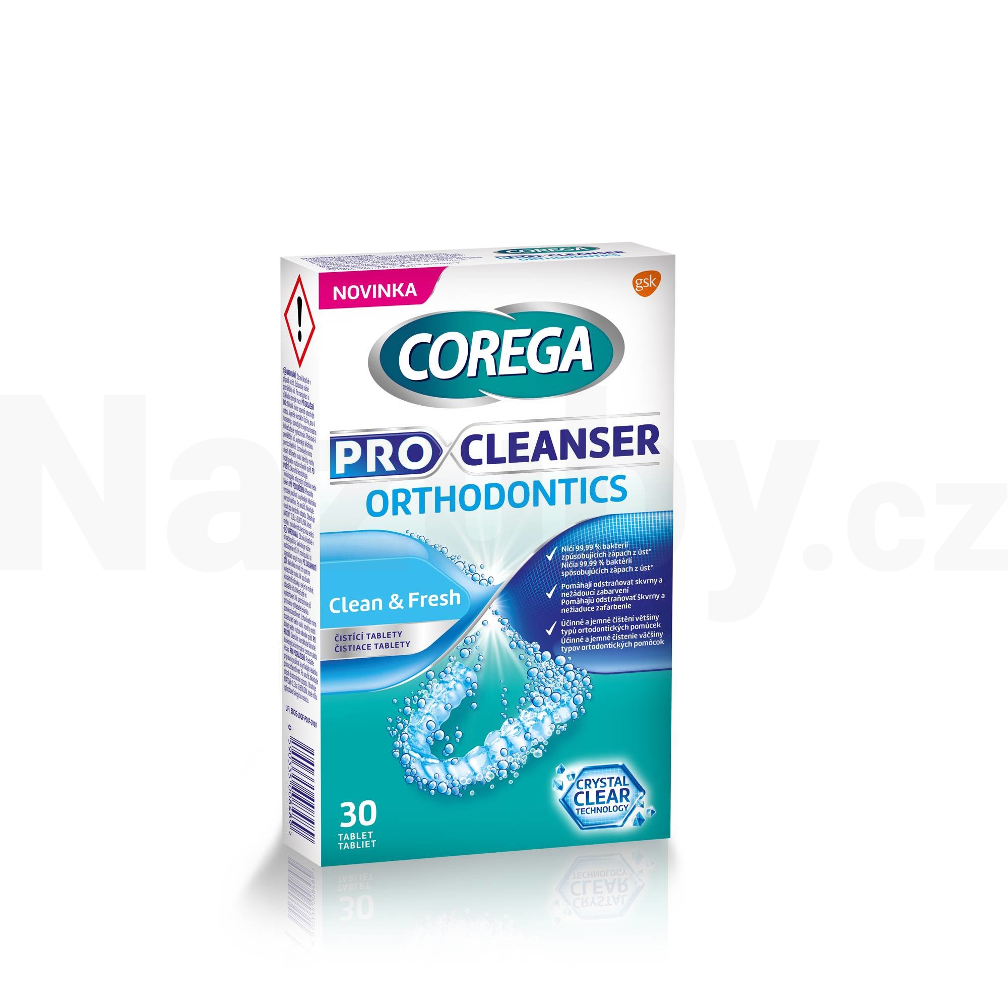 Fotografie Corega Pro Cleanser Orthodontics 30 tablet