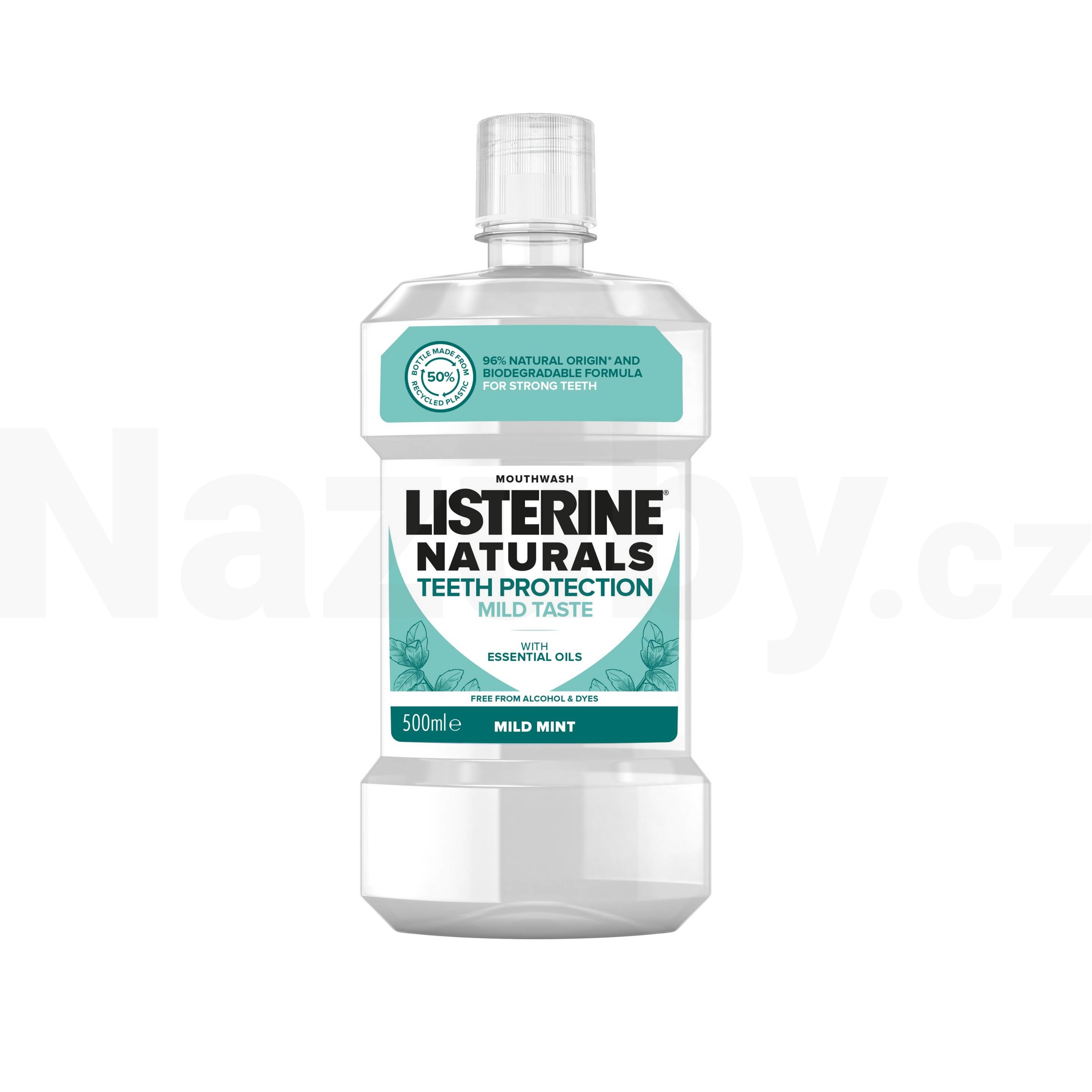 Listerine Naturals Teeth Protection Mild Taste ústní voda 500 ml