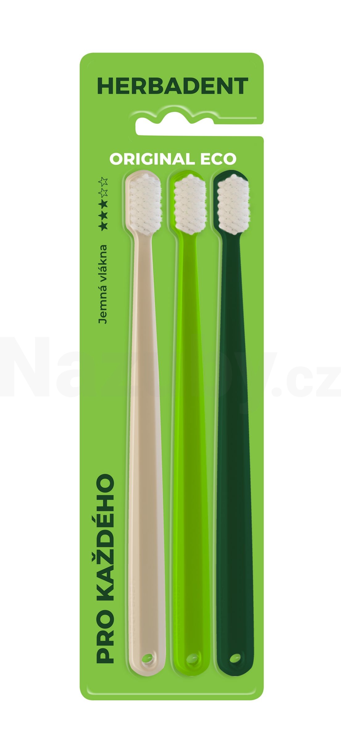 Herbadent Original Eco Soft zubní kartáček 3 ks