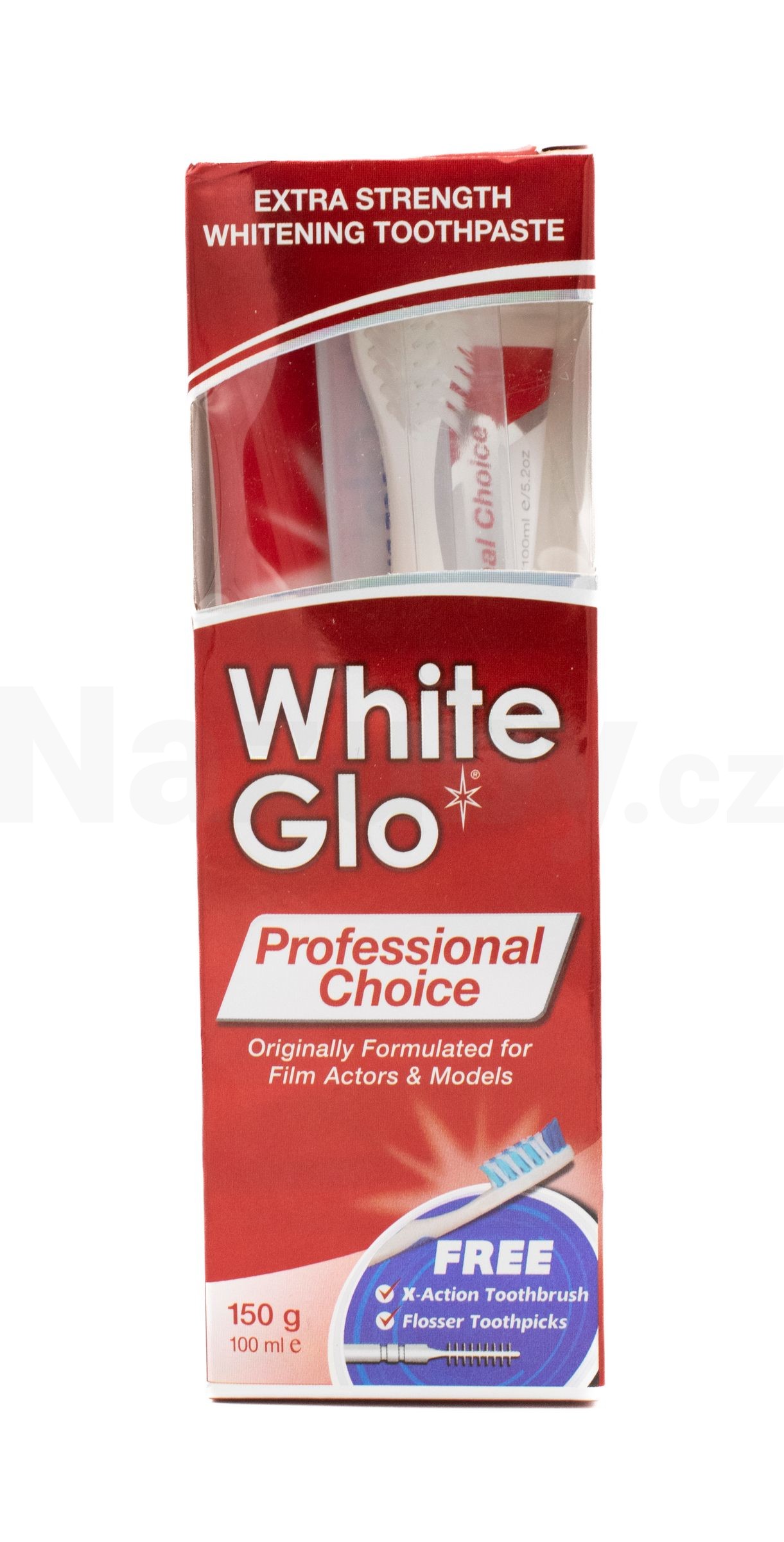 White Glo Professional Choice bělicí zubní pasta 100 ml + kartáček