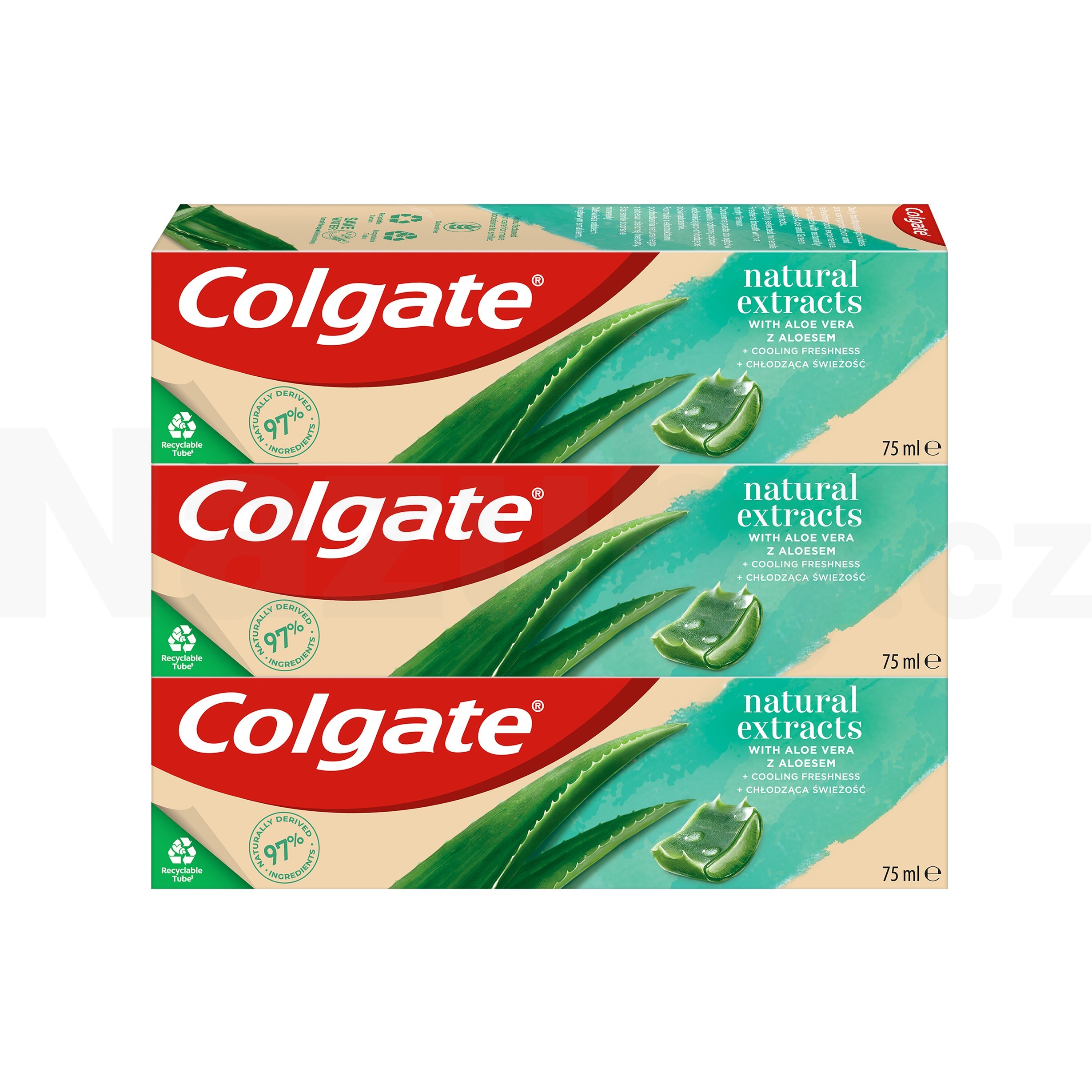 Colgate Natural Extracts Aloe Vera zubní pasta 3×75 ml