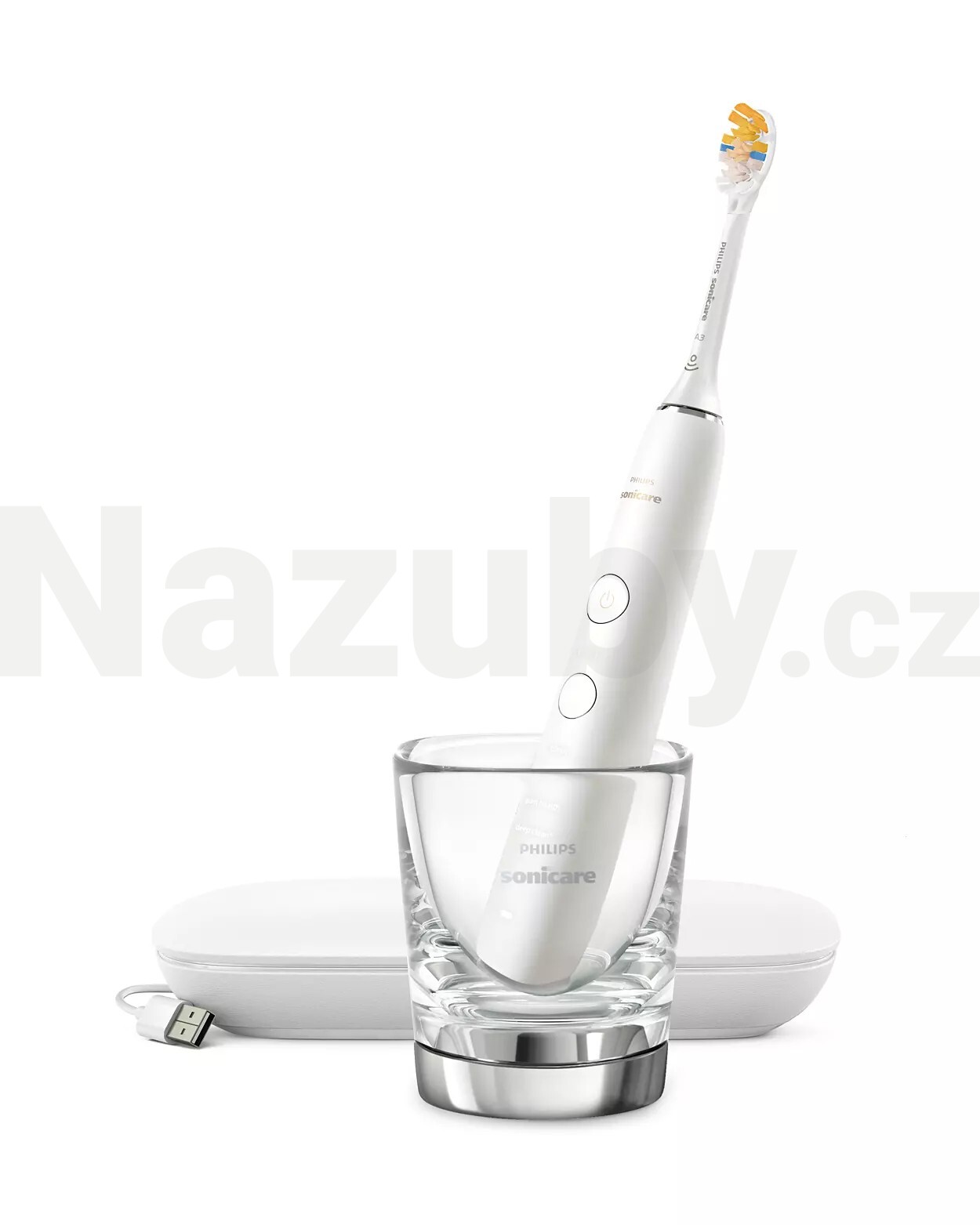 Fotografie PHILIPS SONICARE Sonický zubní kartáček 9000 DiamondClean HX9911/19 bílý