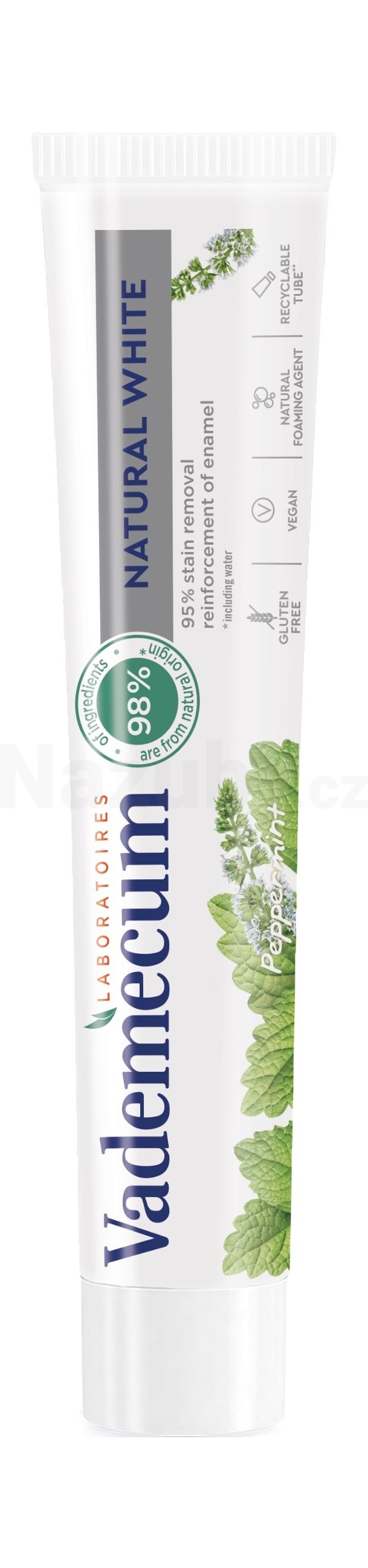 Vademecum Natural White Peppermint zubní pasta 75 ml