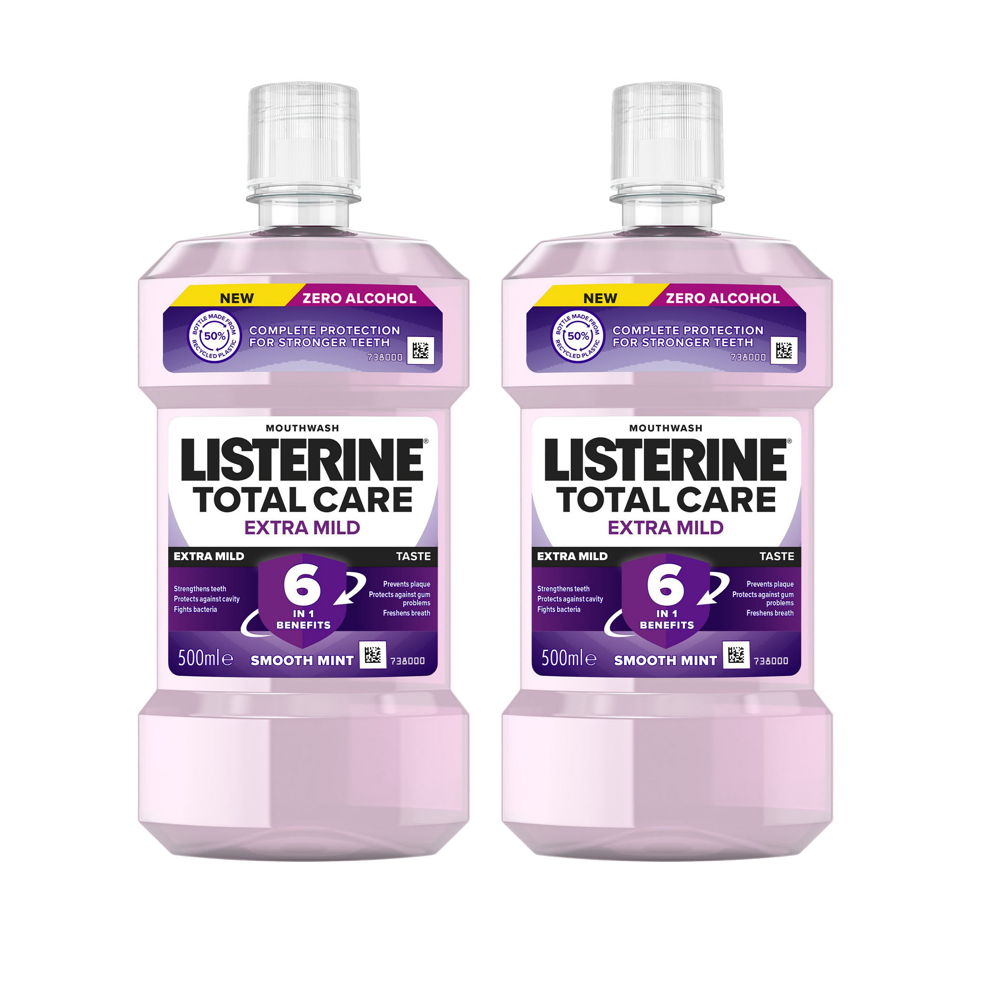 Listerine Total Care Extra Mild ústní voda 2×500 ml